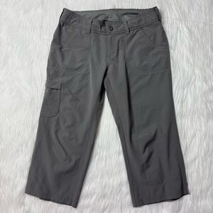 The North Face Grey Capri Cargo Pants Hiking Outdoors Cropped Water Resistant